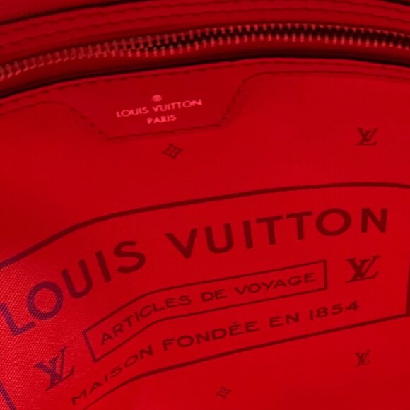 AUTHENTIC LOUIS VUITTON Red OMBRE NEVERFULL-RARE AND PRISTINE CONDITION - Picture 7 of 10